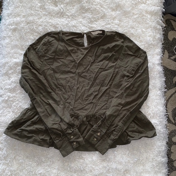 Copper Key ladies size XS olive green top - Picture 1 of 4